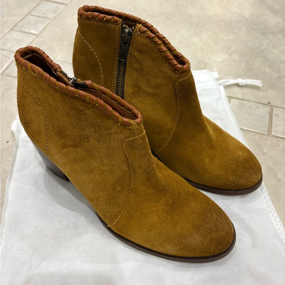 Frye Brown Suede Ankle Boots
